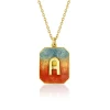 Brooke Gregson Alphabet Sunrise Enamel Letter Necklace (Small) Flash Sale