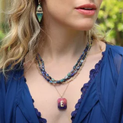 Brooke Gregson Alphabet Sunset Enamel Letter Necklace Online