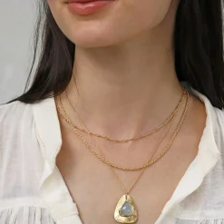 Brooke Gregson Bauhaus Aquamarine Diamond Engraved Necklace Cheap