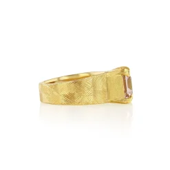 Brooke Gregson BAUHAUS MORGANITE ENGRAVED RING Clearance