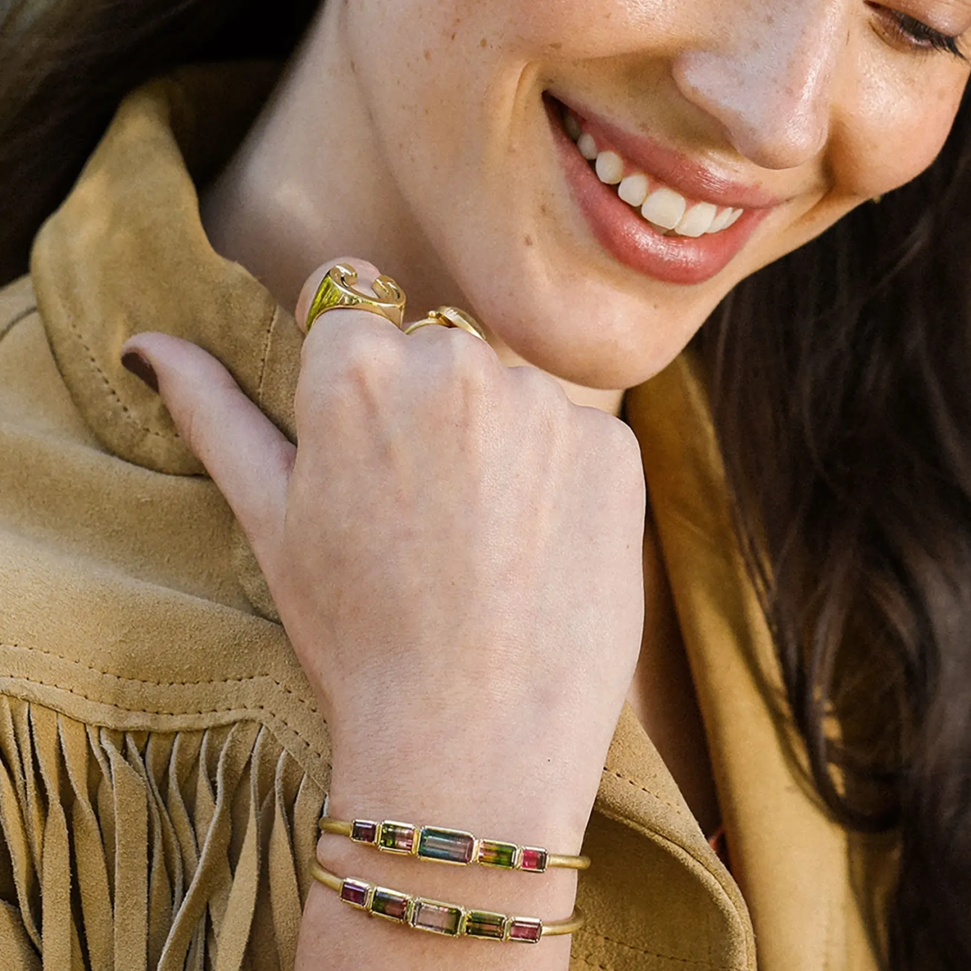 Brooke Gregson BI COLOR TOURMALINE BAUHAUS CUFF Online