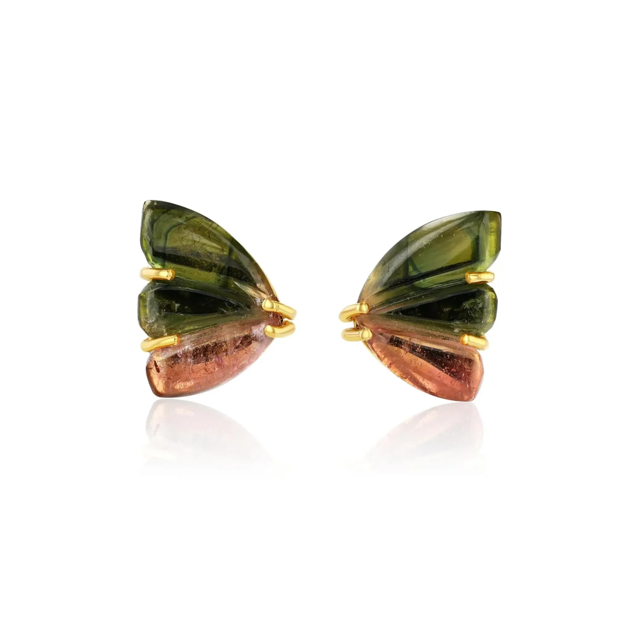 Brooke Gregson BI COLOR TOURMALINE BUTTERFLY EARRINGS New