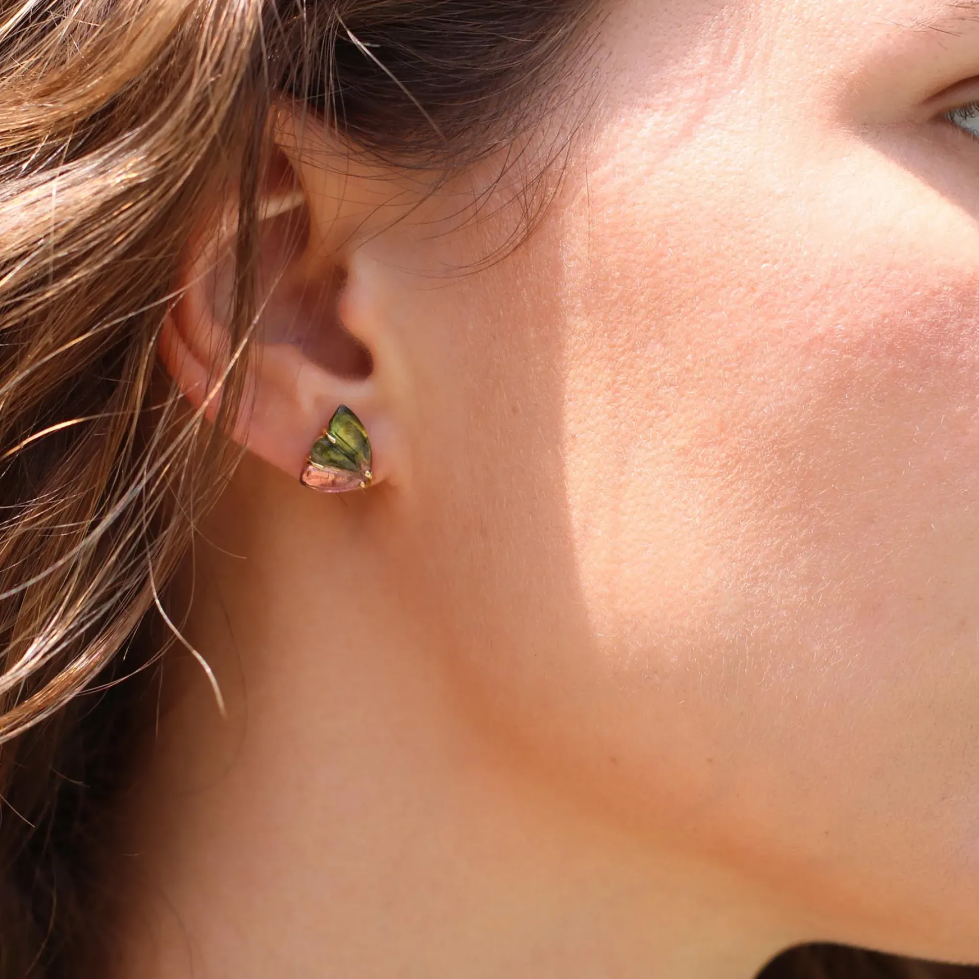 Brooke Gregson BI COLOR TOURMALINE BUTTERFLY EARRINGS New