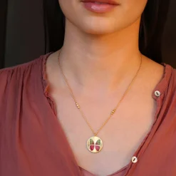 Brooke Gregson BUTTERFLY ENAMEL NECKLACE Cheap
