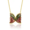 Brooke Gregson BUTTERFLY TOURMALINE DIAMOND NECKLACE Hot
