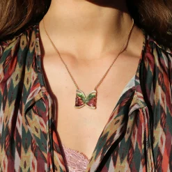 Brooke Gregson BUTTERFLY TOURMALINE DIAMOND NECKLACE Hot