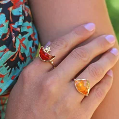 Brooke Gregson CRESCENT MOON FIRE OPAL STAR RING Discount