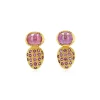 Brooke Gregson DOUBLE ORBIT SAPPHIRE GARNET EARRINGS New