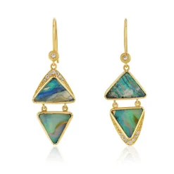 Brooke Gregson DOUBLE PYRAMID OPAL EARRINGS Outlet