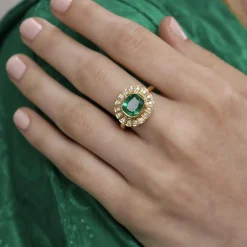Brooke Gregson EMERALD DIAMOND CROWN RING Store