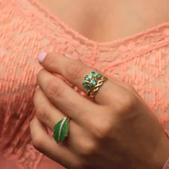 Brooke Gregson EMERALD FLOWER RING Sale