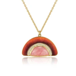 Brooke Gregson Enamel Sunrise Rhodochrosite Necklace Online