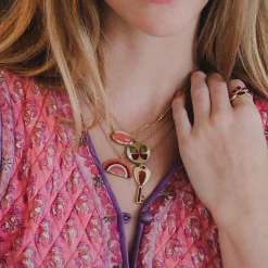 Brooke Gregson Enamel Sunrise Rhodochrosite Necklace Online