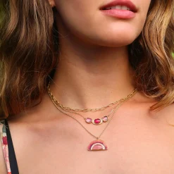 Brooke Gregson Enamel Sunrise Rhodochrosite Necklace Online
