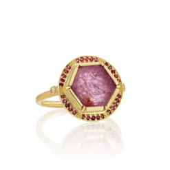 Brooke Gregson GEO HALO RUBY RING Fashion