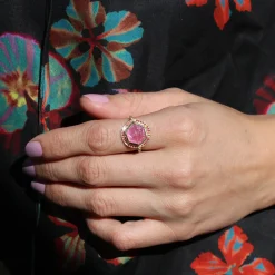 Brooke Gregson GEO HALO RUBY RING Fashion