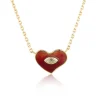 Brooke Gregson HEART RED ENAMEL DIAMOND NECKLACE Cheap