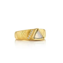 Brooke Gregson HERA ENGRAVED MACLE DIAMOND RING Hot