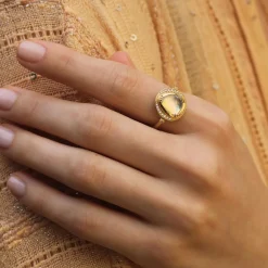 Brooke Gregson Moonstone Orbit Halo Ring Hot