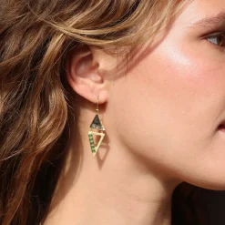 Brooke Gregson Nefertiti Diamond Emerald Earrings Fashion