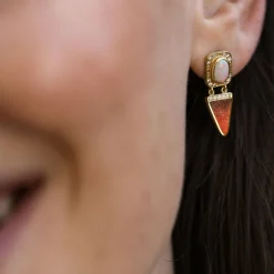 Brooke Gregson Nefertiti Opal Diamond Enamel Earrings Flash Sale