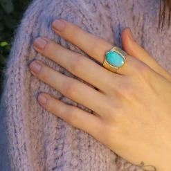 Brooke Gregson OPAL ELLIPSE ENGRAVED RING Sale