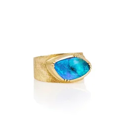 Brooke Gregson OPAL ELLIPSE ENGRAVED RING Best Sale