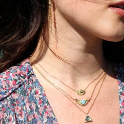 Brooke Gregson ORBIT 3 OPAL DIAMOND HALO NECKLACE Fashion