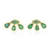 Brooke Gregson PAIRABA TOURMALINE EMERALD FLOWER EARRINGS Fashion