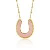 Brooke Gregson PINK OPAL HORSESHOE NECKLACE Clearance