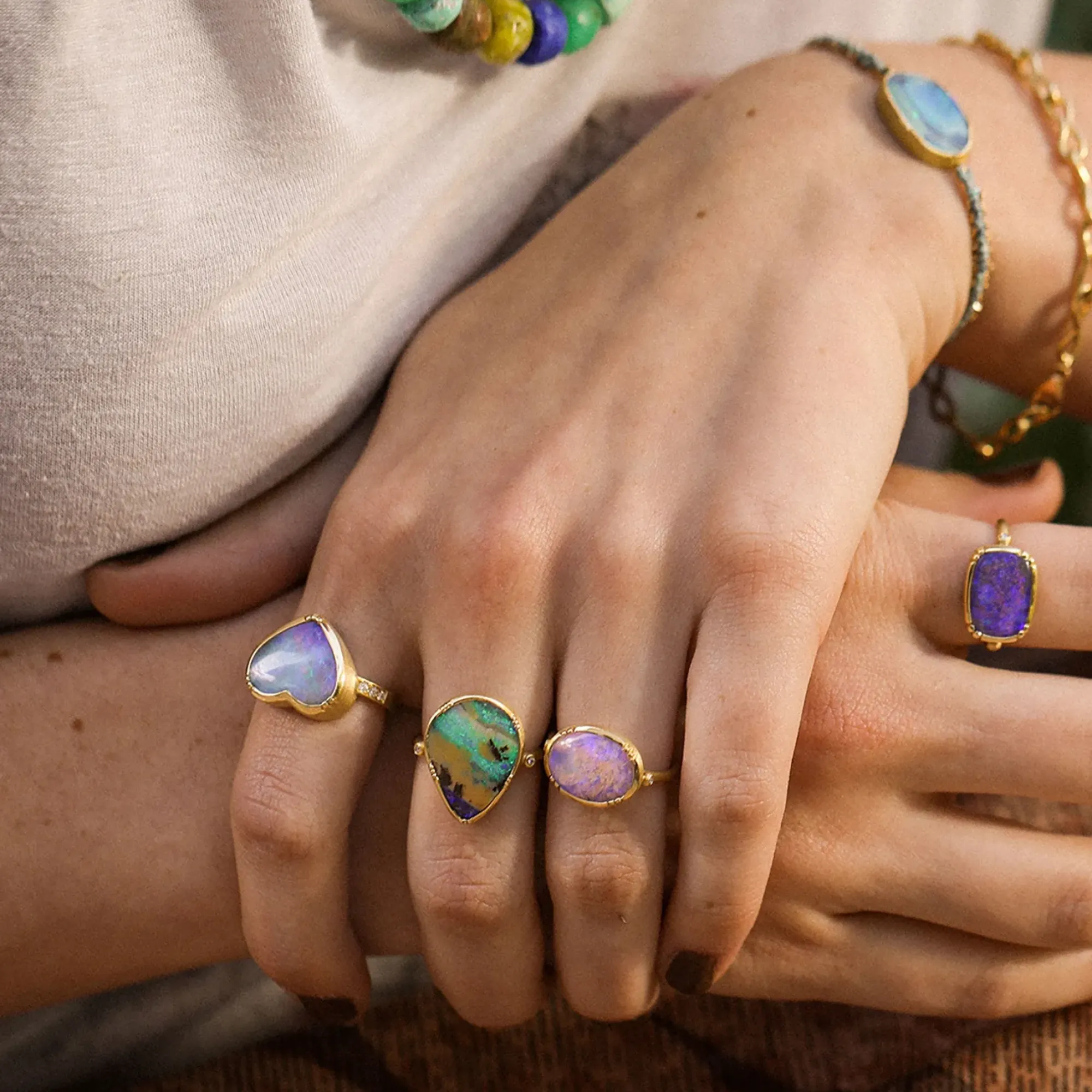 Brooke Gregson PIPE OPAL ELLIPSE RING Shop
