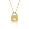 Brooke Gregson PYRAMID DIAMOND LOCK NECKLACE Hot