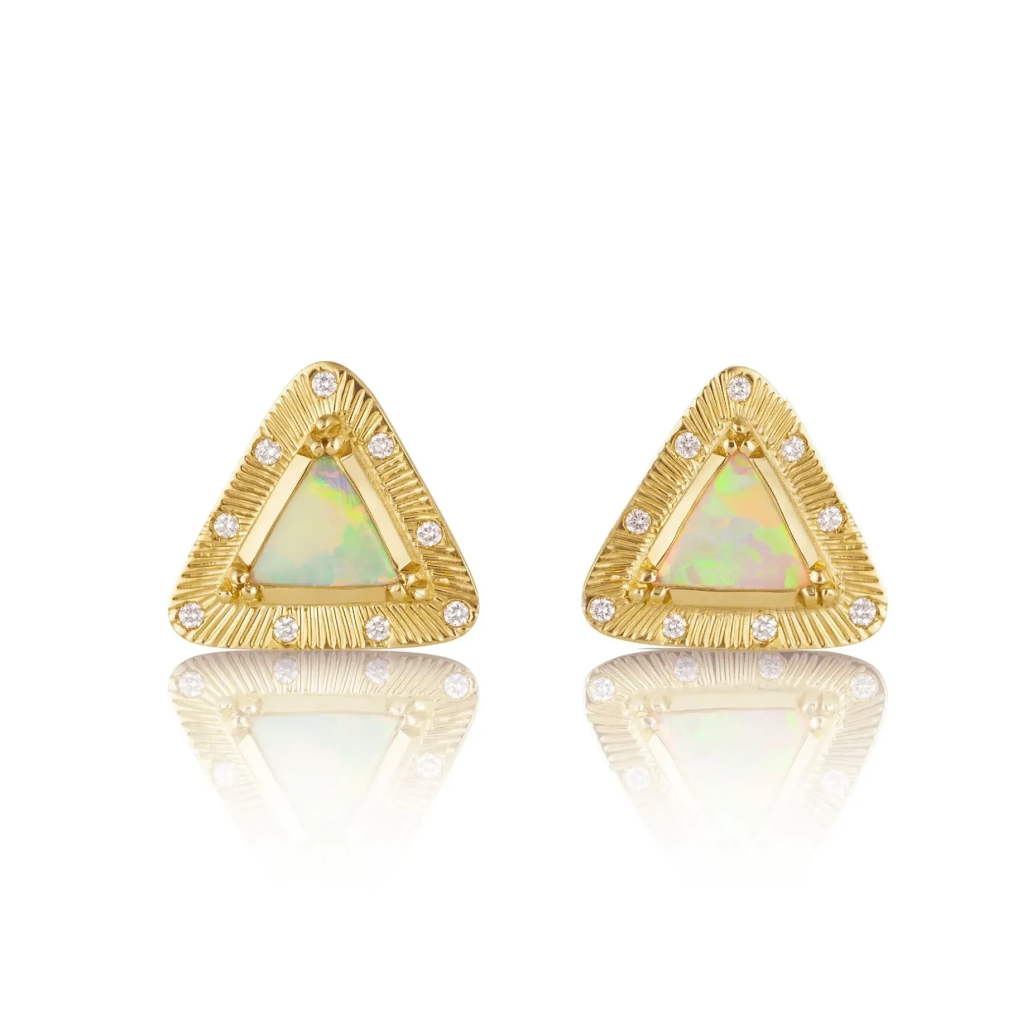 Brooke Gregson PYRAMID STARLIGHT OPAL STUD EARRINGS New