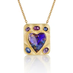 Brooke Gregson RADIANT HEART OPAL SAPPHIRE NECKLACE Sale