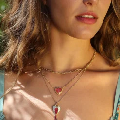 Brooke Gregson Rhodonite Ruby Key Necklace Fashion