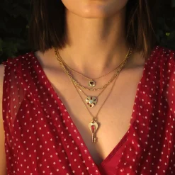 Brooke Gregson Rhodonite Ruby Key Necklace Fashion