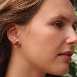 Brooke Gregson RUBY GEO HALO EARRINGS Best Sale