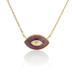 Brooke Gregson Talisman Grape Enamel Diamond Necklace New