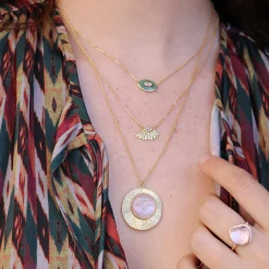Brooke Gregson Talisman Olive Enamel Diamond Necklace Clearance
