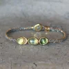 Brooke Gregson TRIPLE ORBIT HALO SAPPHIRE SILK GOLD BRACELET Fashion