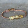 Brooke Gregson TRIPLE ORBIT HALO SAPPHIRE SILK GOLD BRACELET Flash Sale