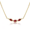 Brooke Gregson TRIPLE RUBY MARQUISE DIAMOND NECKLACE Clearance